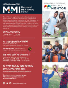 Maryland Mentoring Institute Baltimore City Flyer